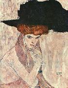 Gustav Klimt The Black Feather Hat oil painting artist